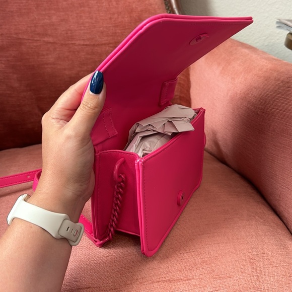 Nanette Lepore Hot Pink Bow Top Crossbody Bag, NWT - Picture 9 of 9